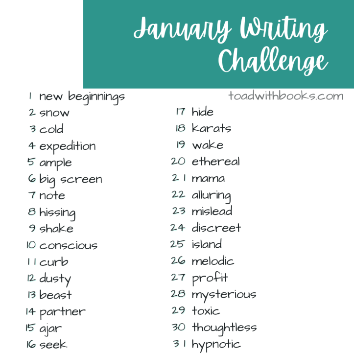 January 2023 Writing Prompts – Toad with Books